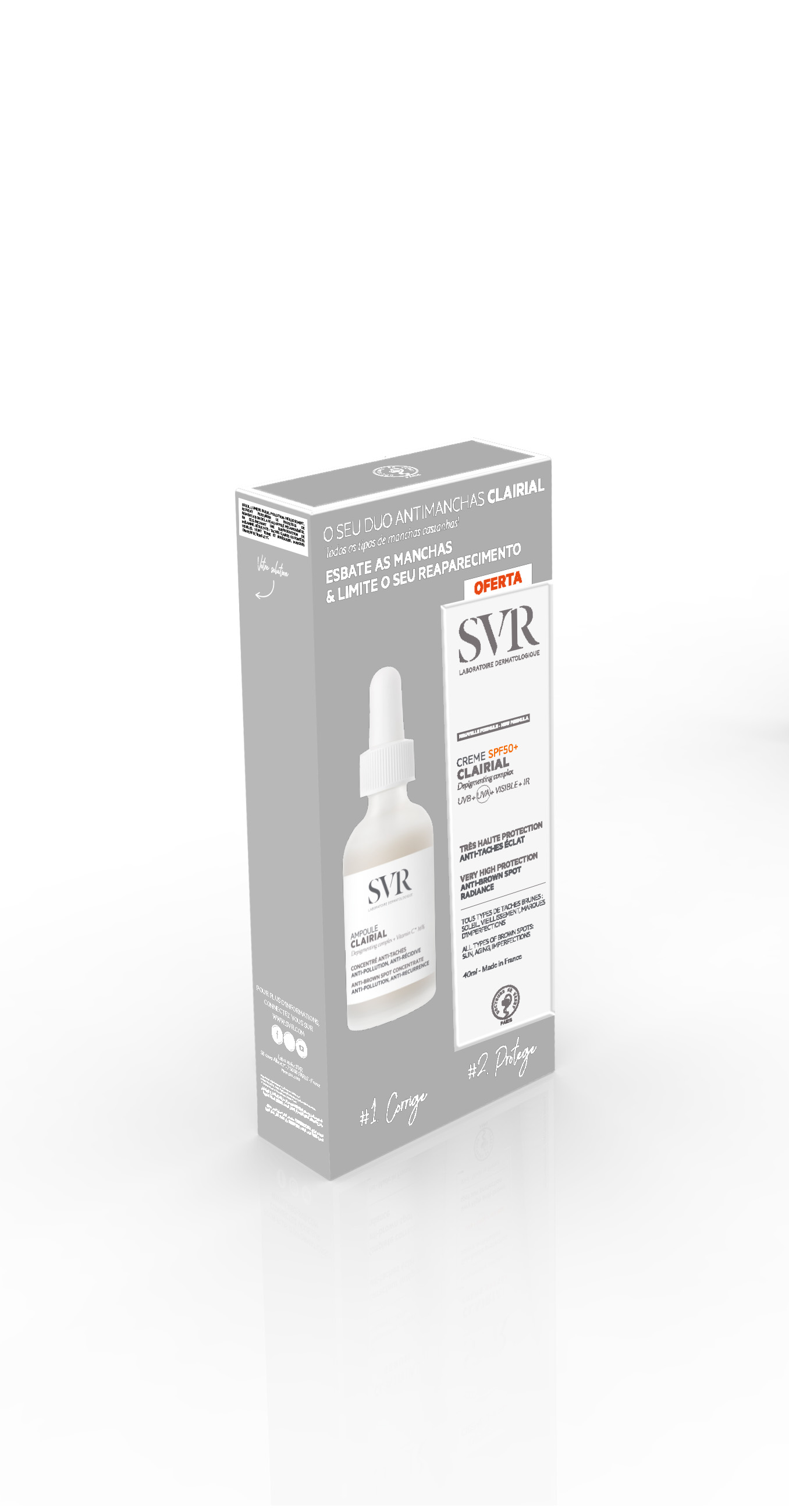 SVR Clairial Ampoule 30ml + Clairial Cream SPF50+ 40ml
