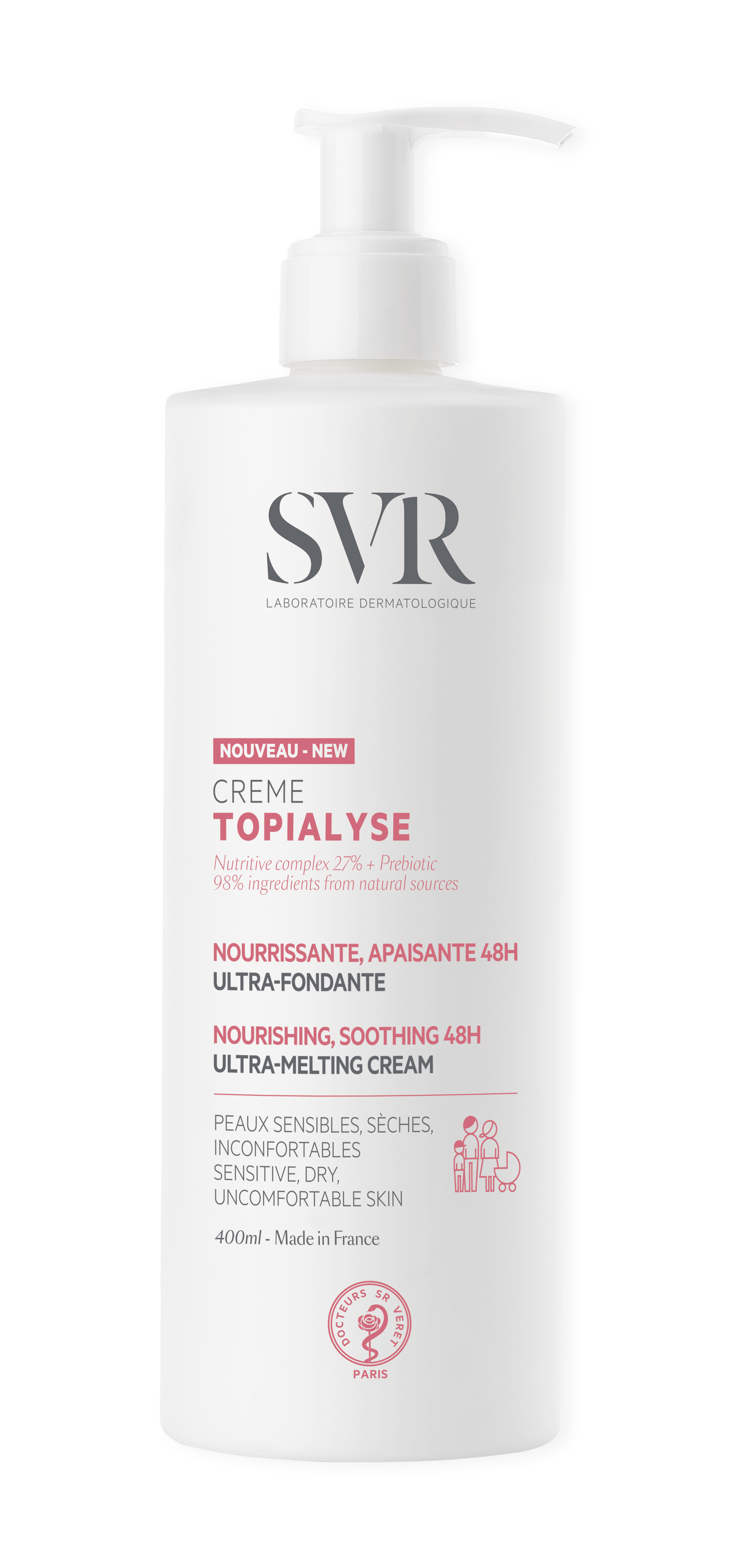 SVR Topialyse Creme Cuidado Nutritivo Corpo 400ml