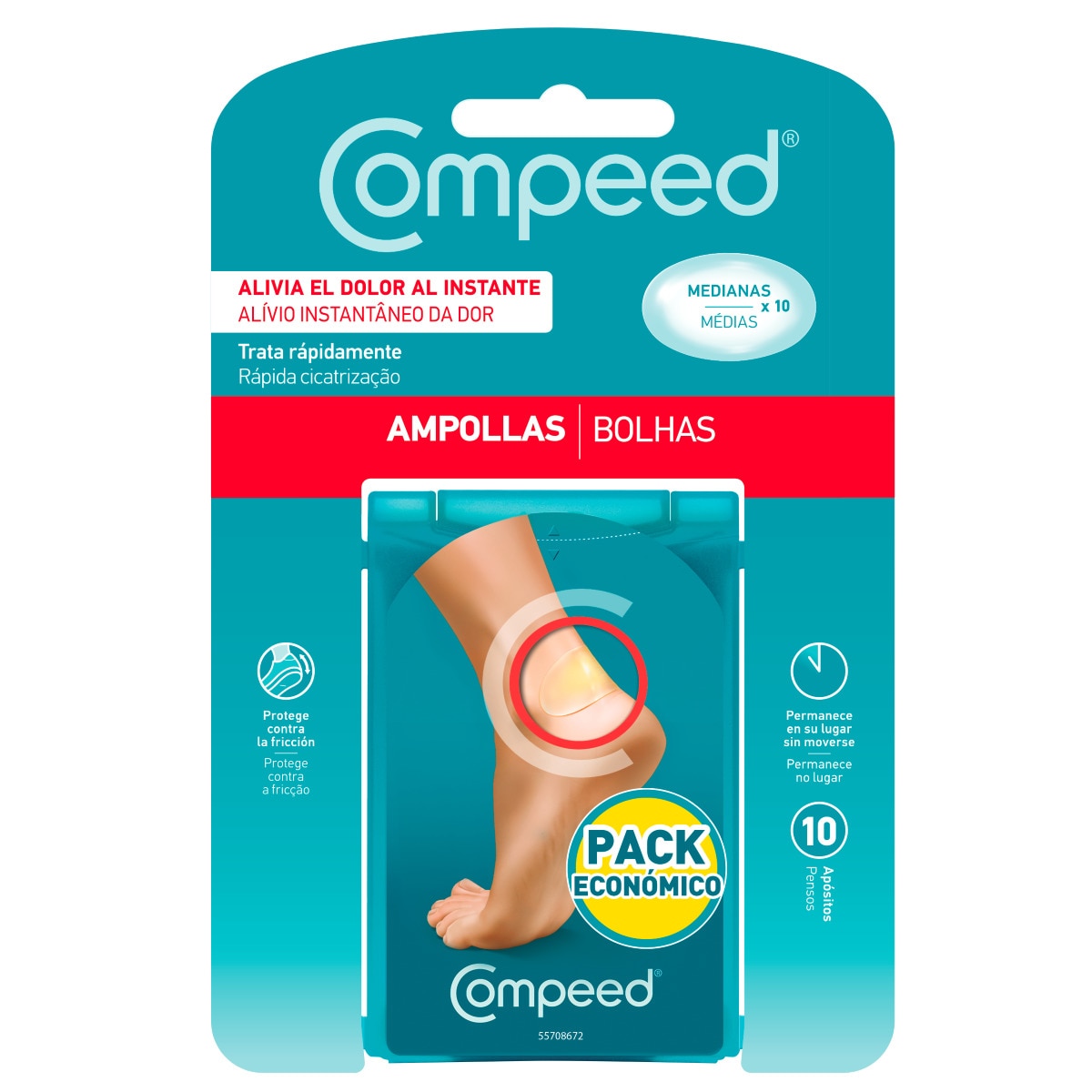 Compeed Pensos Bolhas Medias 10un