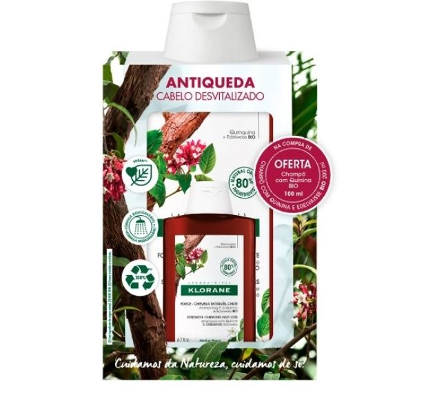 Klorane Chinin-Shampoo gegen Haarausfall 200ml +Geschenk Shampoo 100ml