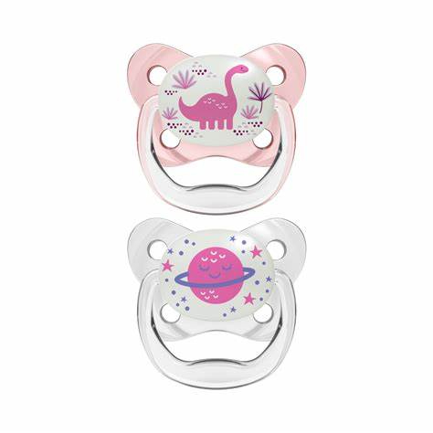 Dr Brown's PreV Tétine Nuit Sil Borb Rose 6-18M 2un
