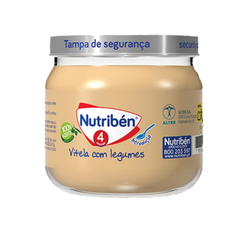 Nutriben Boiao Legumes com Vitela 4M+ 120g