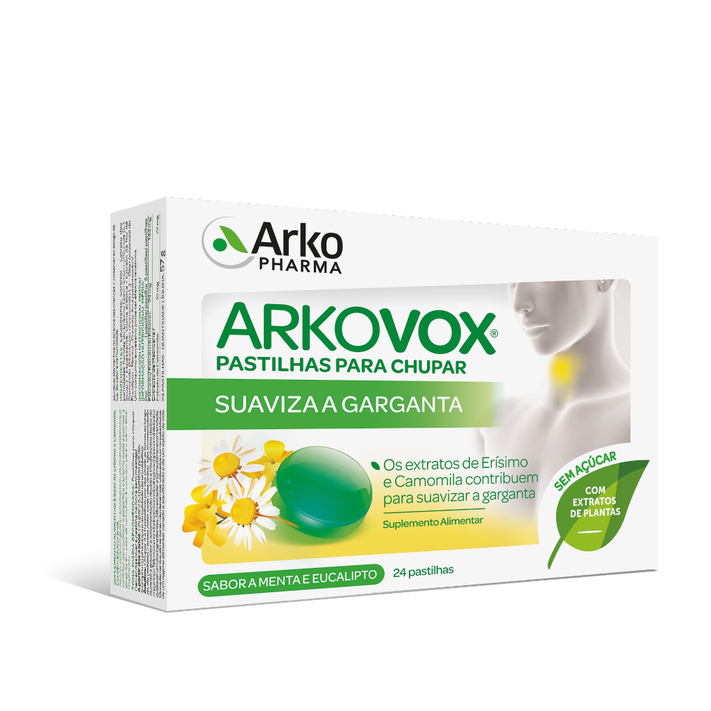 Arkovox Menta e Eucalipto 24 pastilhas