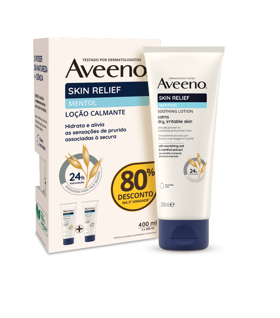 Aveeno Soulagement de la peau Menthol 200ml Pack 2 unités (80% de réduction sur la 2ème unité)