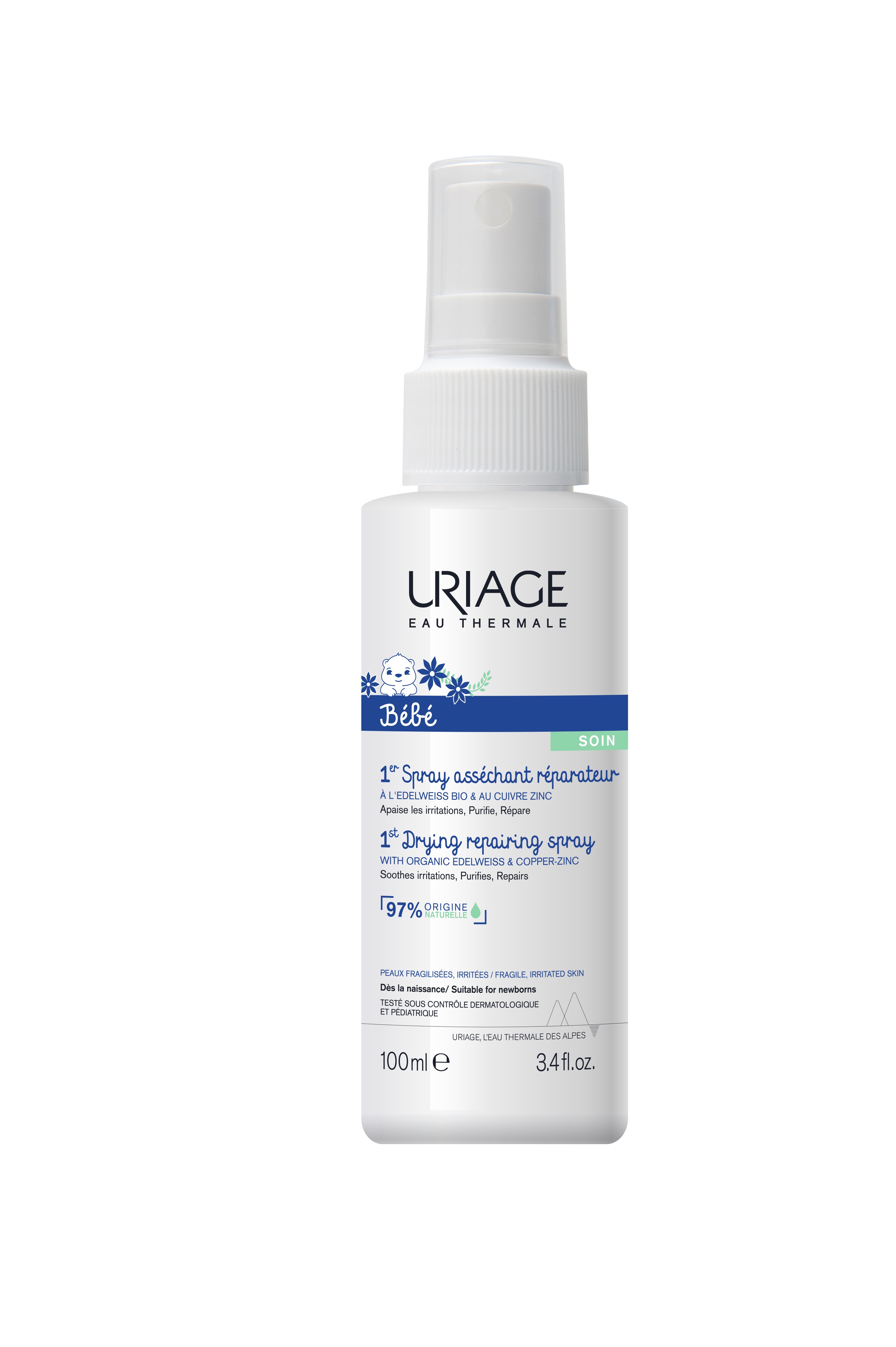 Uriage Eau Therm Bebe 1ª Spray Absorv Rep 100ml