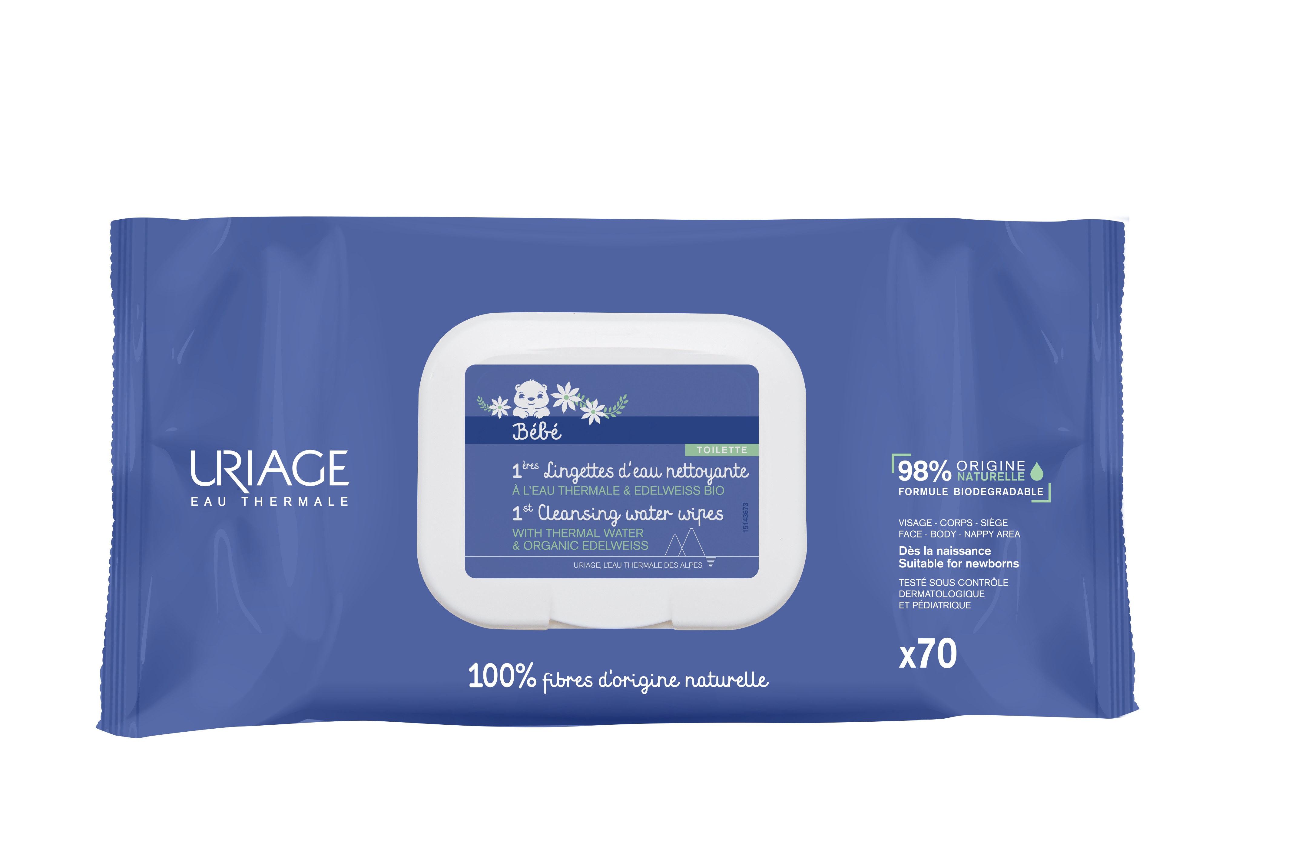 Uriage Bebe 1ºs Toalhetes Limpeza 70un