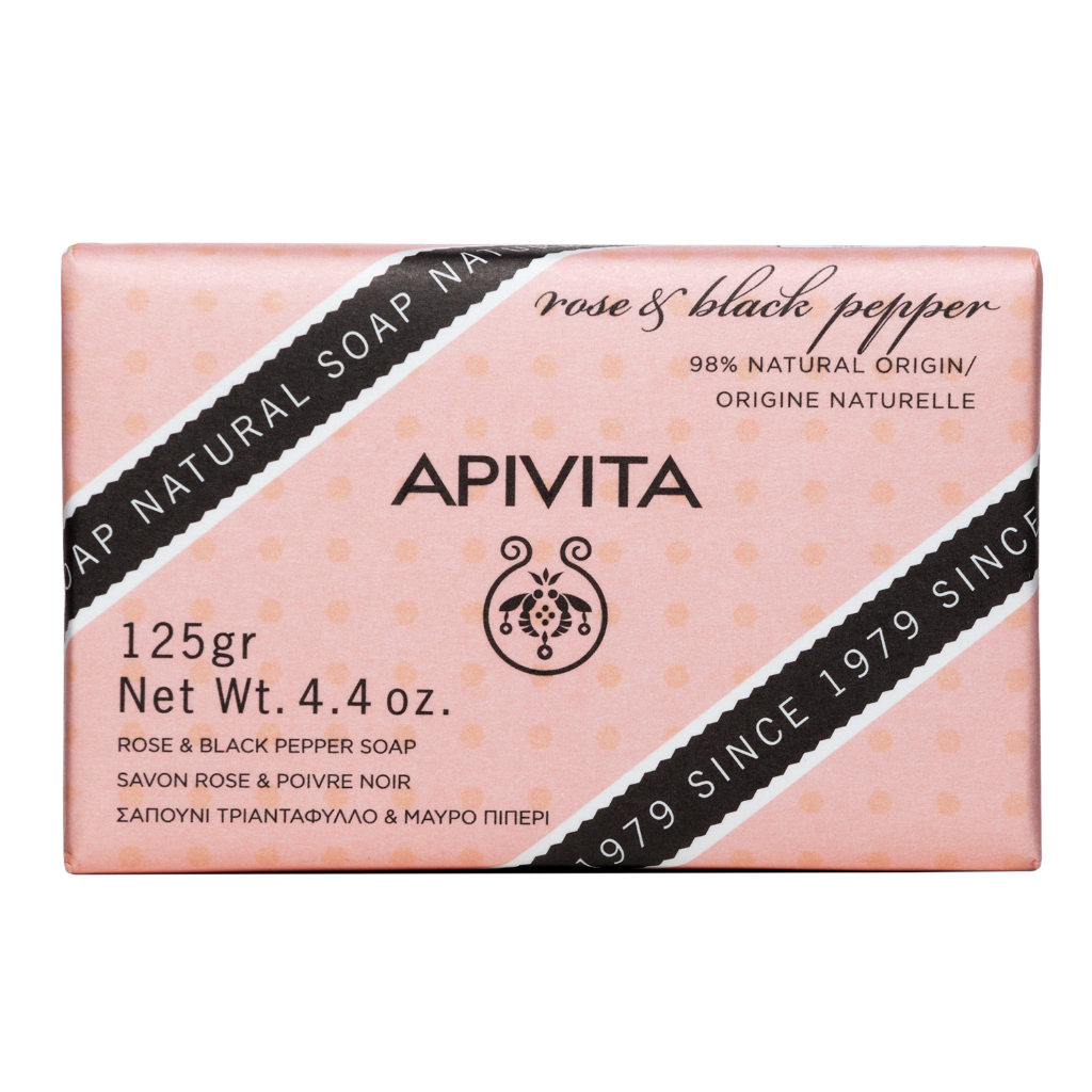 Apivita Sabonete Rosa Pimenta Preta 125g