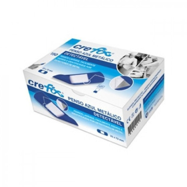 Crefix Penso Azul Metálico Detetável 25x72mm 150un