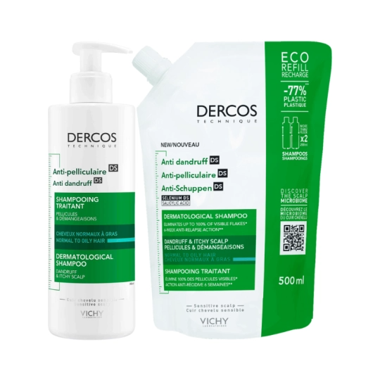 Vichy Dercos DS Anti-Schuppen Shampoo Normales Haar +Nachfüllung -Promo