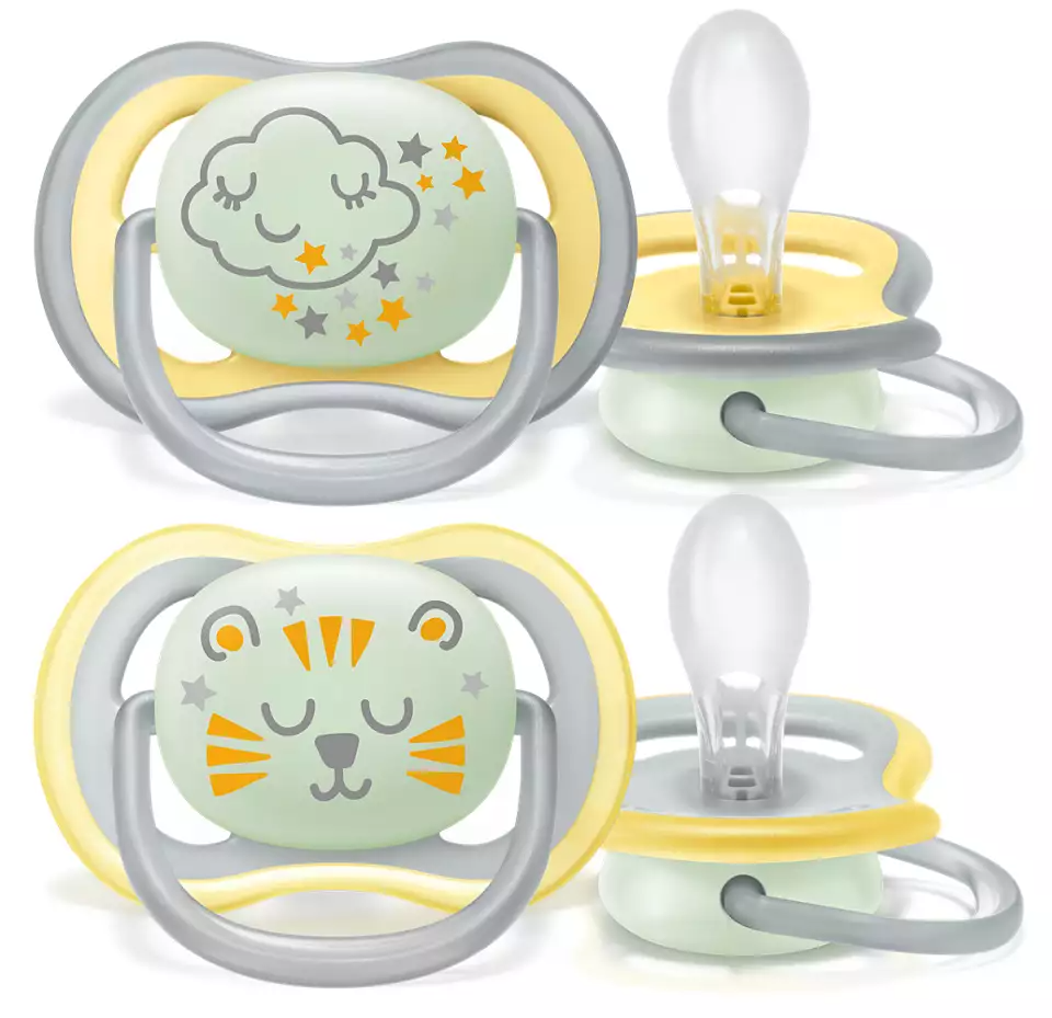 Philips Avent Chupeta_Leve e Fresca_Noite_18M+ (x2 unidades) + Estojo Esterilizador/Transporte