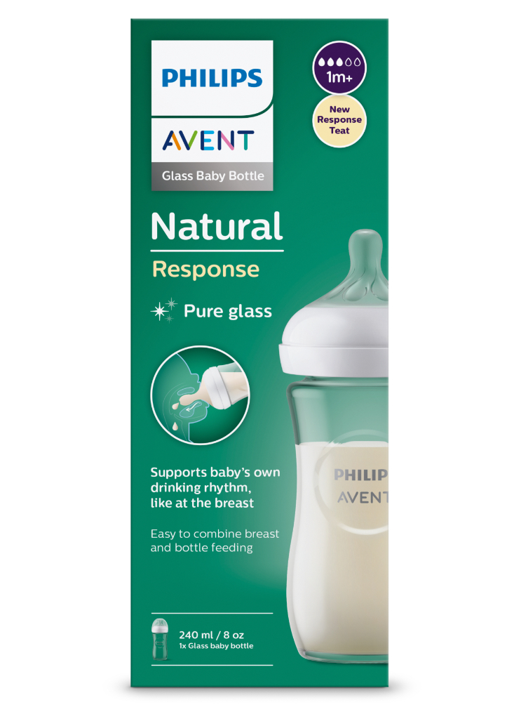Philips Avent Nat Response Biberao Vidro 1M+ 240ml