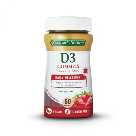 Natures Bounty D3 Vitamina D3 1000IU Gummies 60n