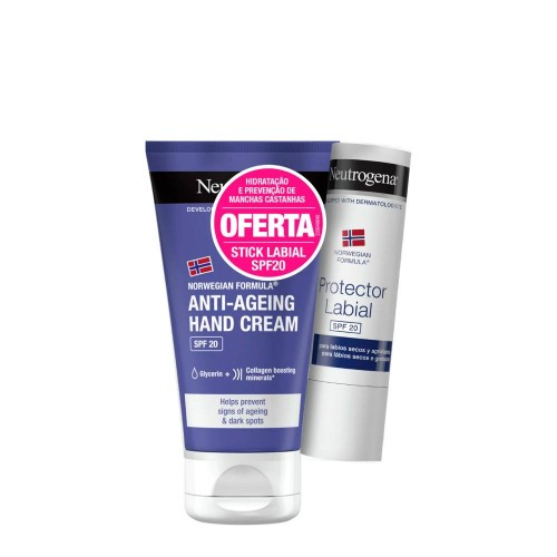 Neutrogena Crema de Manos Antienvejecimiento + Oferta Bálsamo Labial