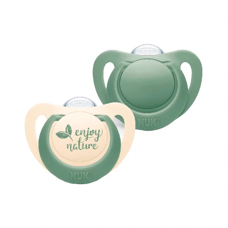Nuk For Nature Chupeta Sil Tam1 Verde 2un