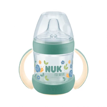 Nuk For Nature Biberon di Apprendimento Silicone Verde