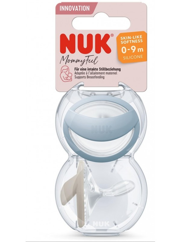 Nuk MommyFeel Ciuccio Sil Tag1 Blu 2un