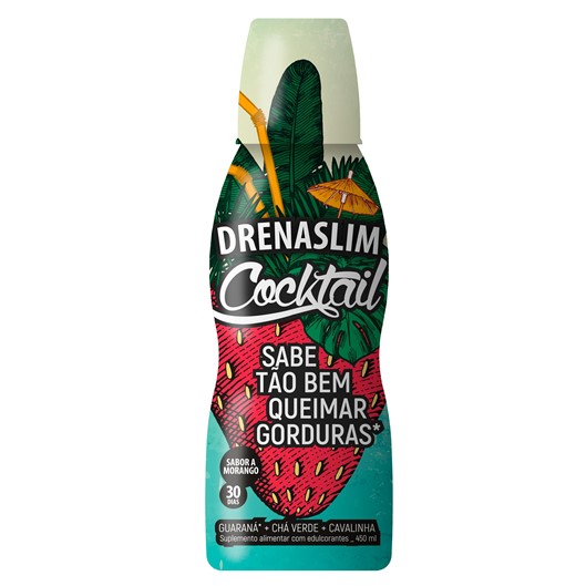 Drenaslim Cocktail Sabor Morango 450ml