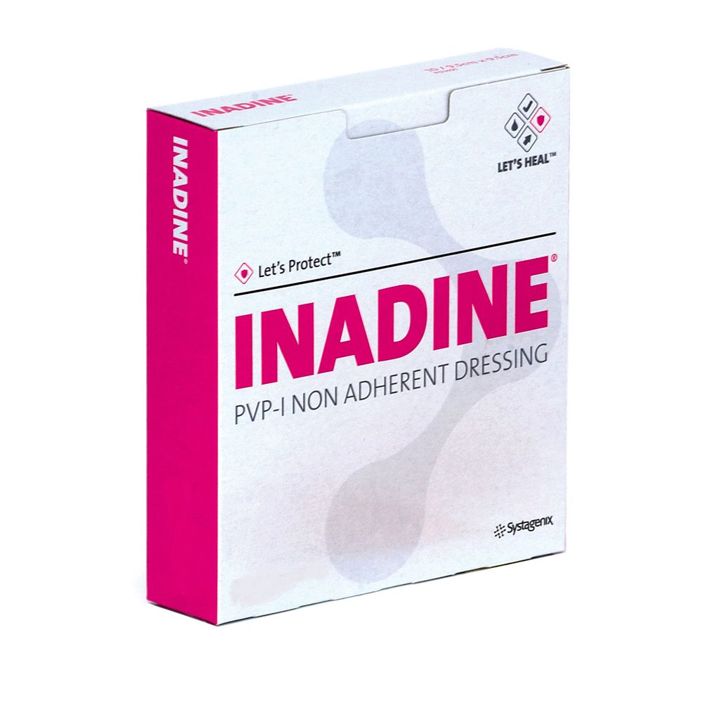 3M Inadine Non-Adherent Dressing (PVP-I) 5x5cm 25units