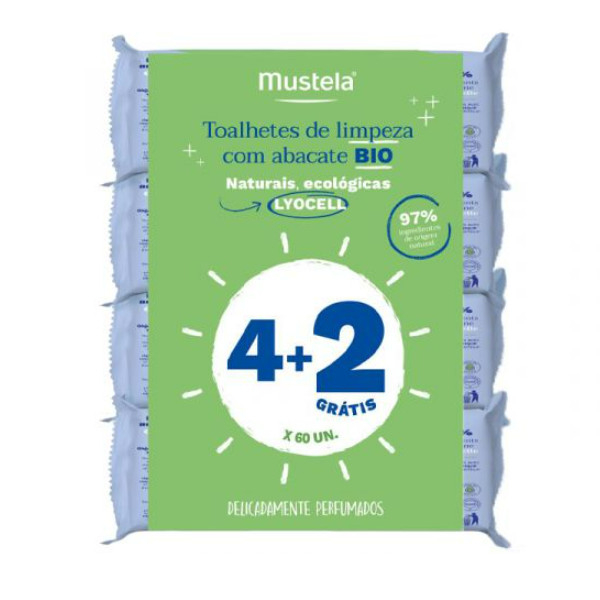 Mustela Bebe Bio Toalhitas Limpeza Lyocell 60un