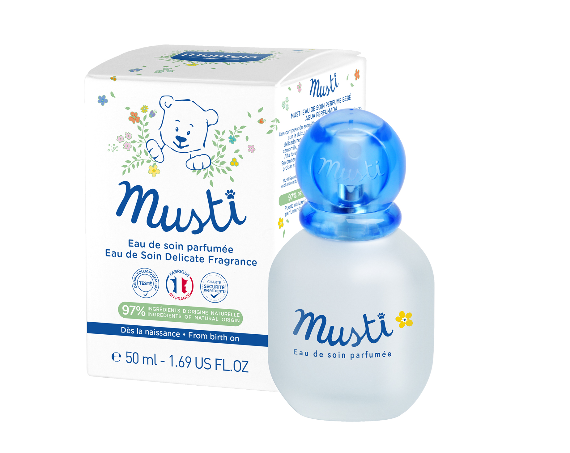 Mustela Musti Perfume Hipoalergénico Sem Álcool 50ml