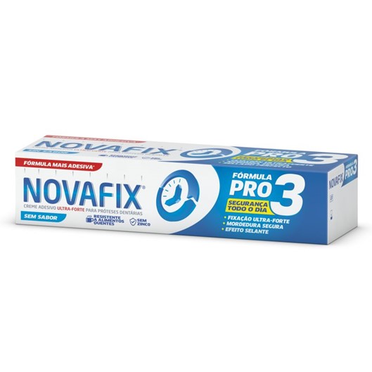 Novafix Pro3 Creme Adesivo para Próteses Sem Sabor 50g