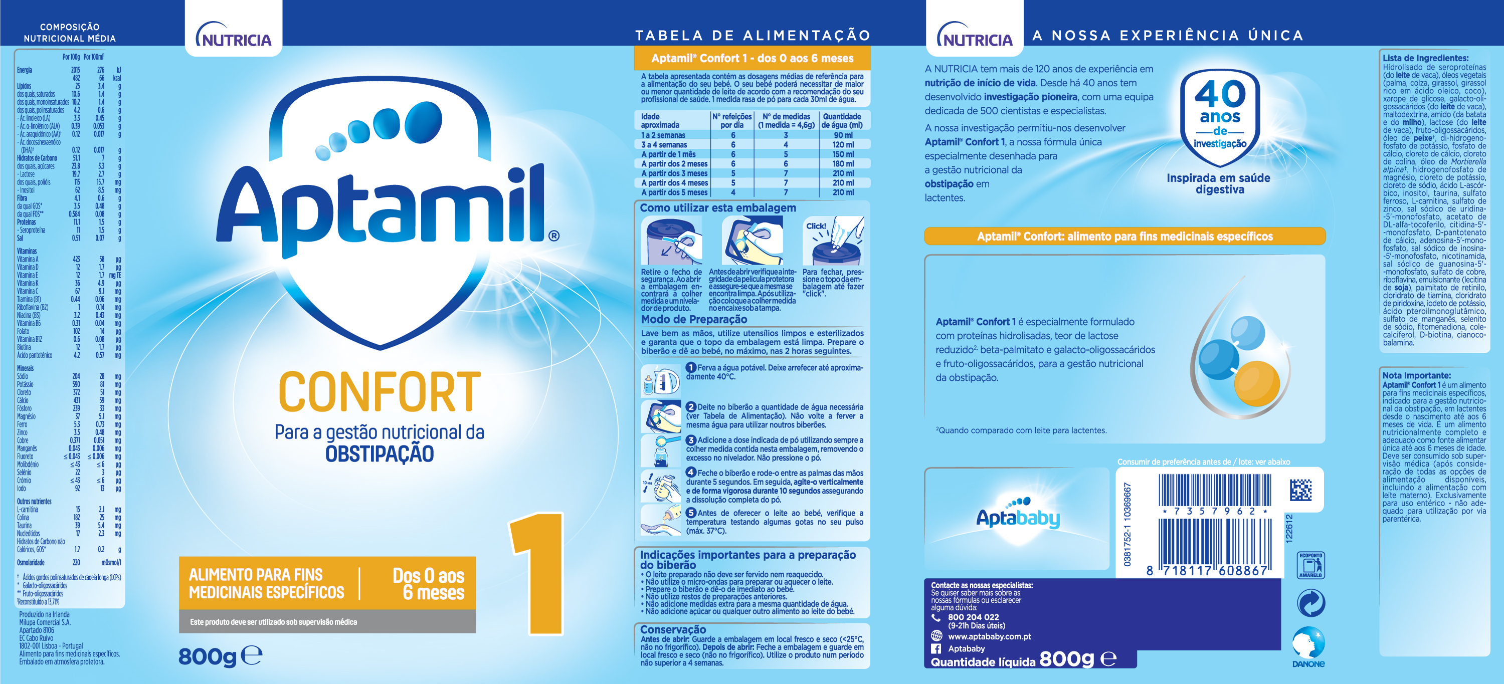 Aptamil Confort AO-AC 1 800g