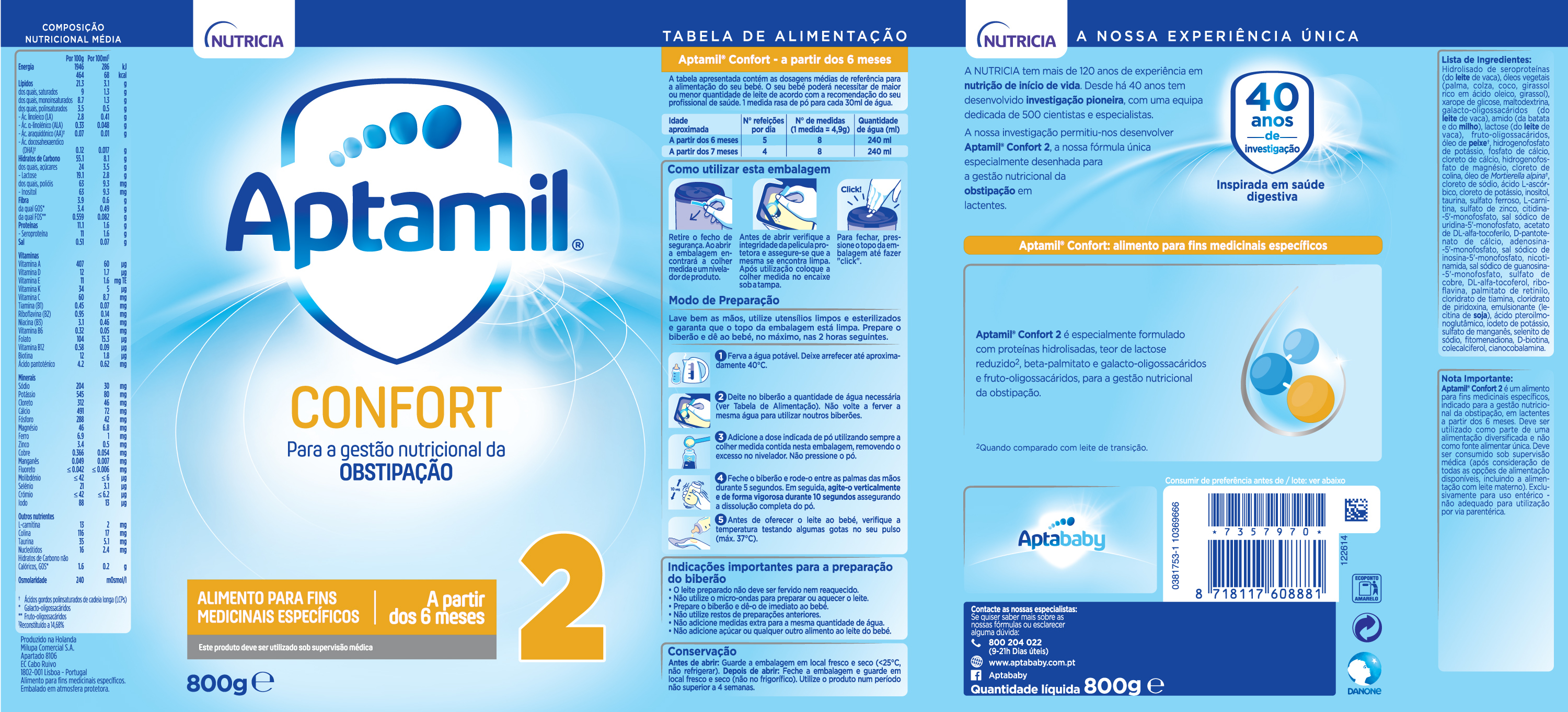 Aptamil Confort 2 800g