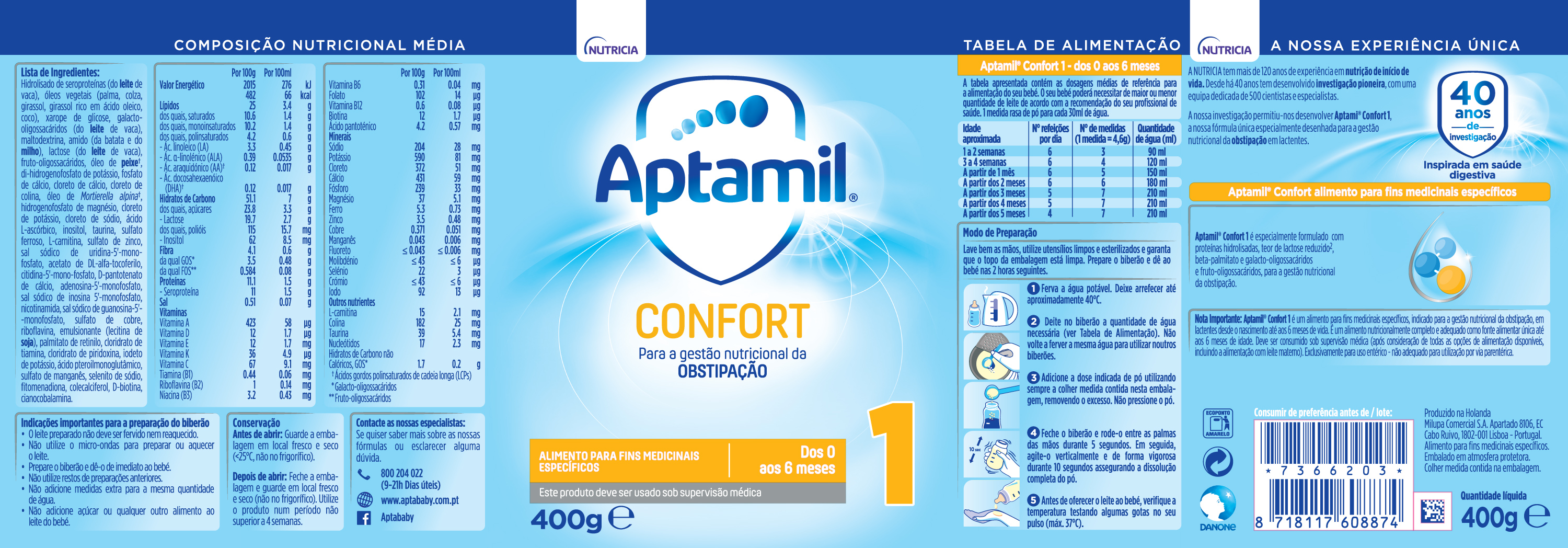 Aptamil Confort 1 400g