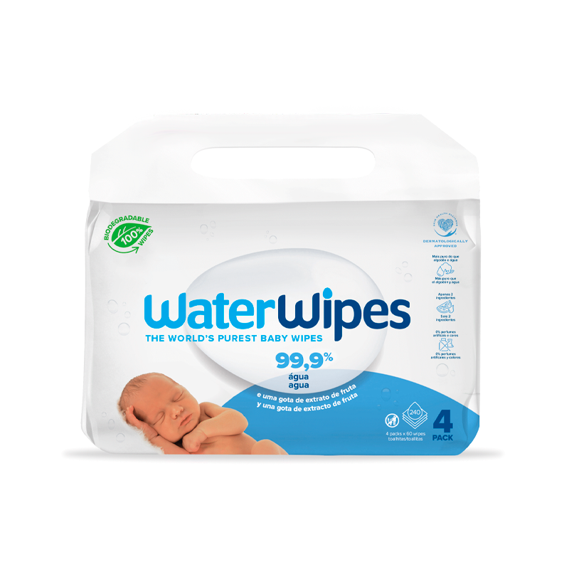 Waterwipes Toalhitas Bio 4x 60un
