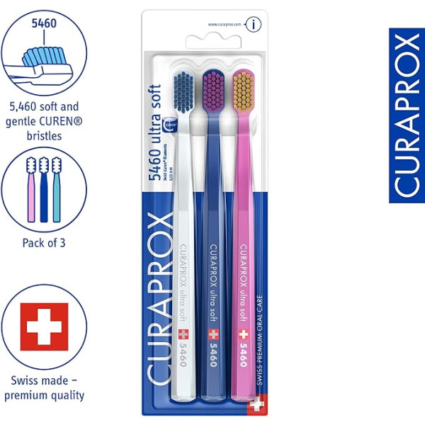 Curaprox CS5460 Ultra Soft Escova Dentes 3un