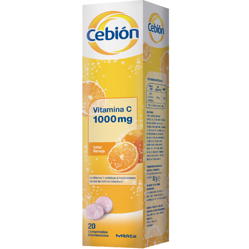 Cebion Vitamina C 1000mg 20 Comprimidos Efervescentes