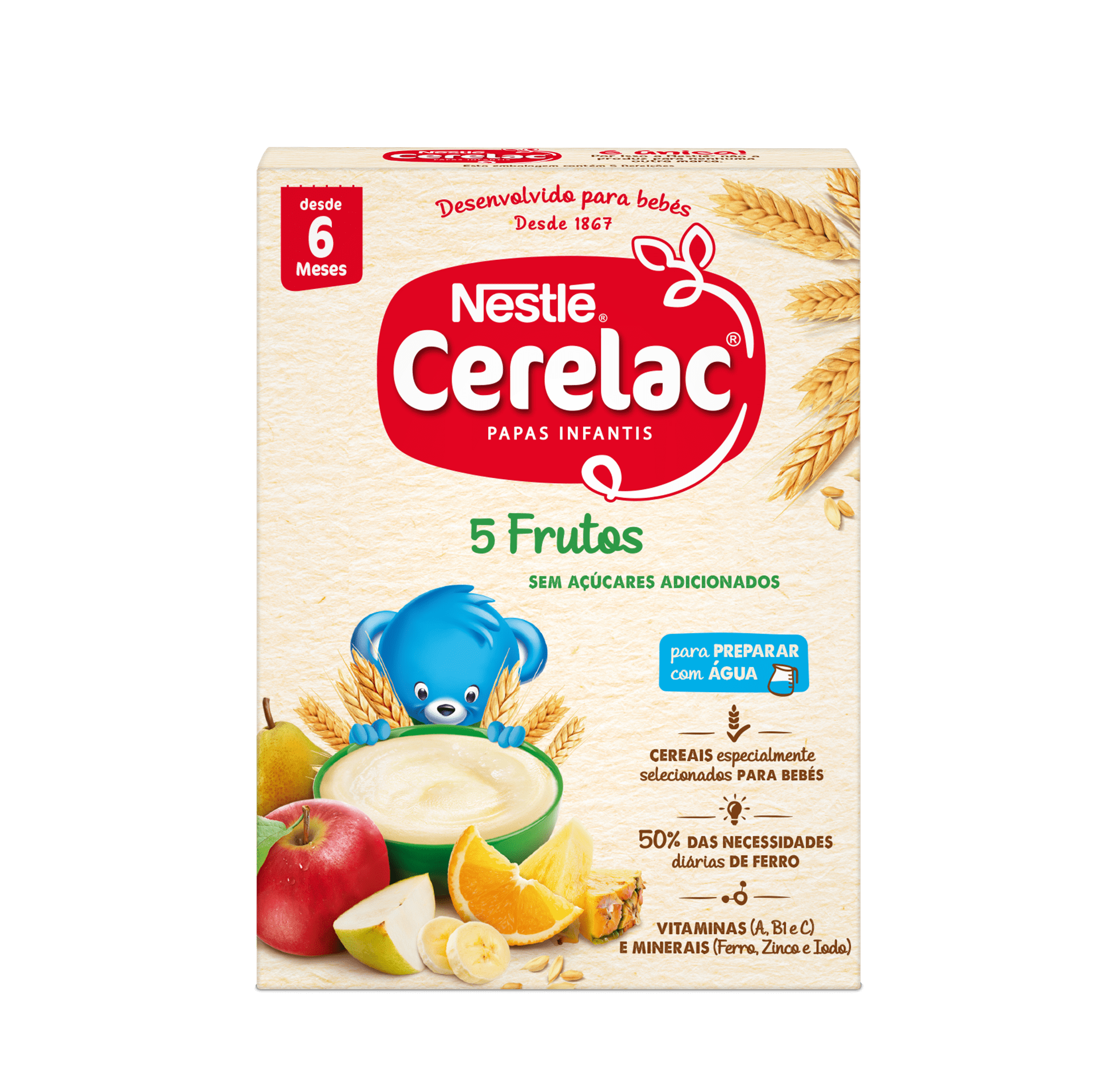 Cerelac Papa Lactea 5 Frutos 6M+ 250g