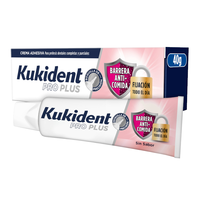 Kukident Pro Plus Barr Anti Comida s/ Sabor 40g