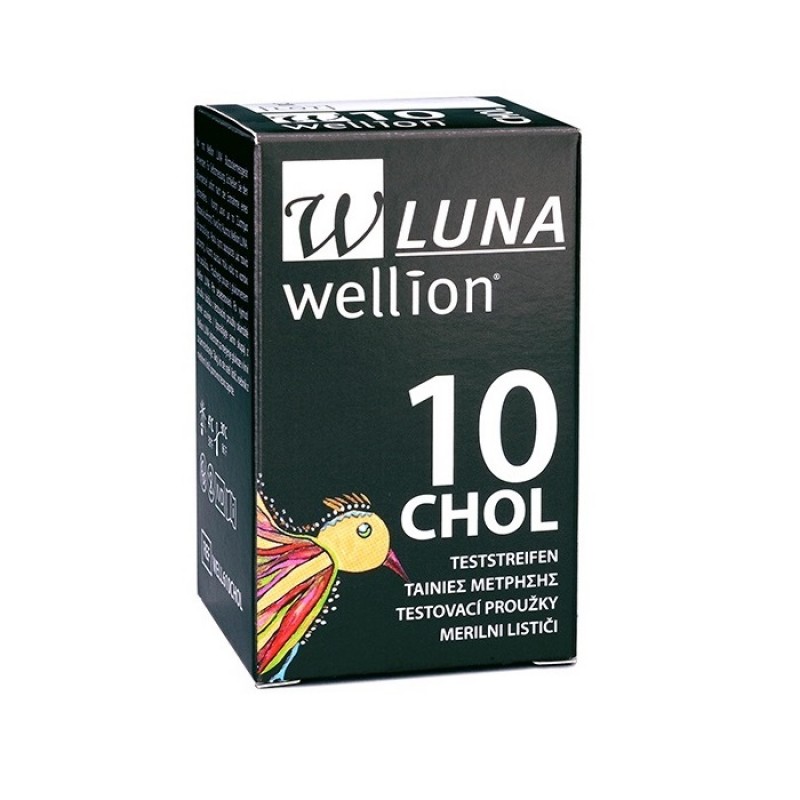 Wellion Luna Cholesterol 10 Tiras Teste