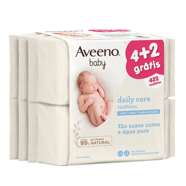 Aveeno Baby Toalhitas 72un 6un -Promo