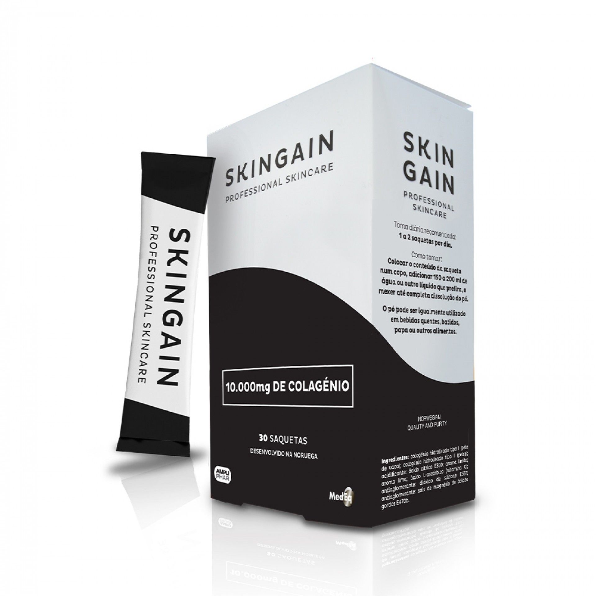 Skingain 10000mg Colagénio 30 saquetas