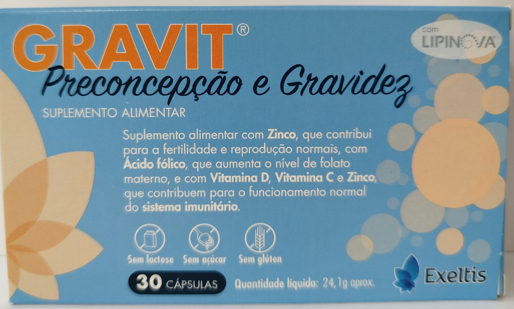 Gravit Preconcepção e Gravidez 30 cápsulas