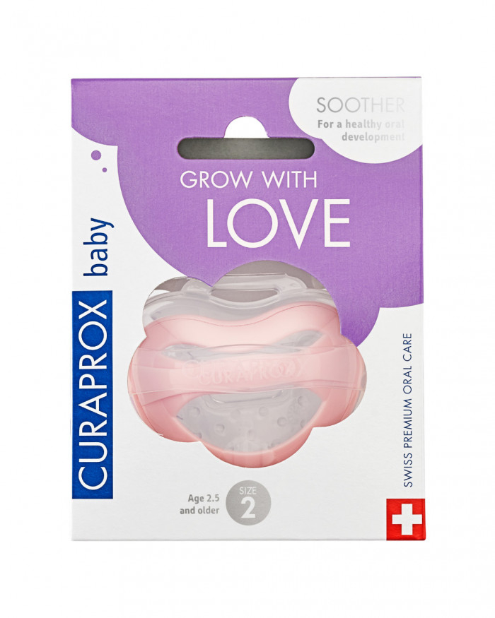 Curaprox Baby Soother Chupeta Rosa Tam2