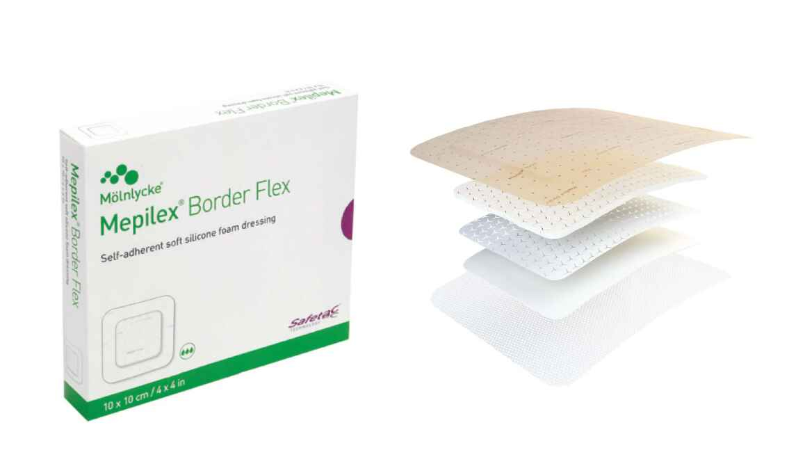 Mepilex Border Flex 10x10cm 5un -595300