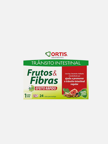 Ortis Frutos Fibras Efeito Rápido 24 Cubos