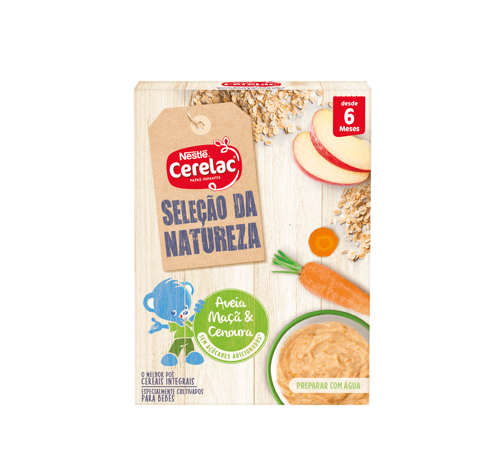 Cerelac Sel Natureza Aveia/Maçã/Cenoura 6M+ 240g