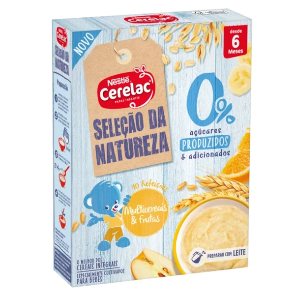 Cerelac Sel Natureza Papa Cereais+Frutas 6M+ 180g