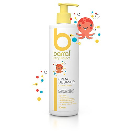 Barral BabyProtect Creme de Banho Pele Atópica 500ml - Promoção