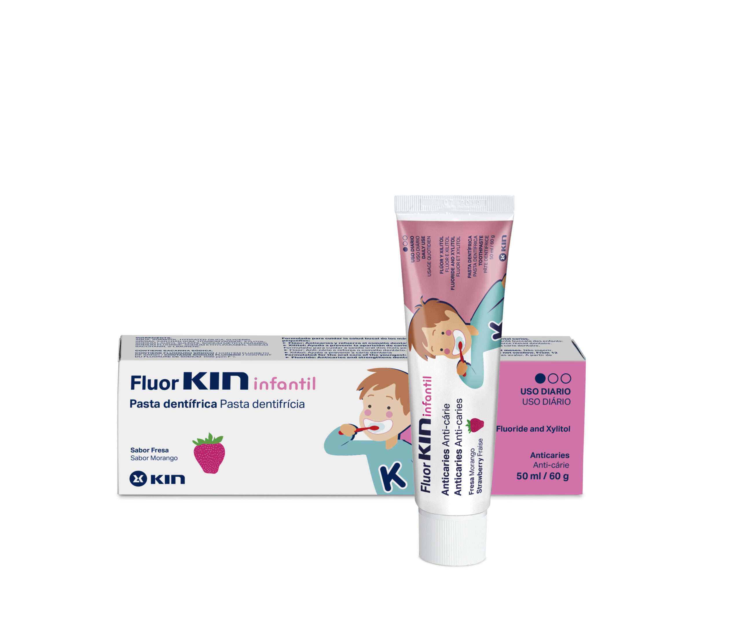 Fluor Kin Infant Pasta Dent Morango 50ml