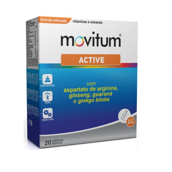 Movitum Active Ampolas Bebíveis 20un