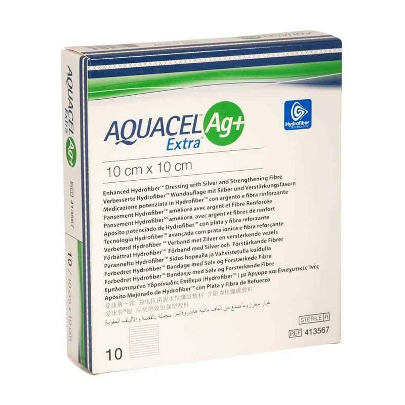 Aquacel Ag+ Extra 10cmx10cm 10un