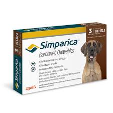 Simparica Cães 120mg 40-60kg 3comp Mast VET