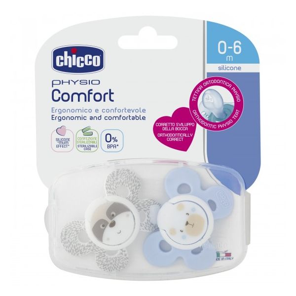 Chicco Physio Comfort Chupeta Silicone Boy 0-6m 2un
