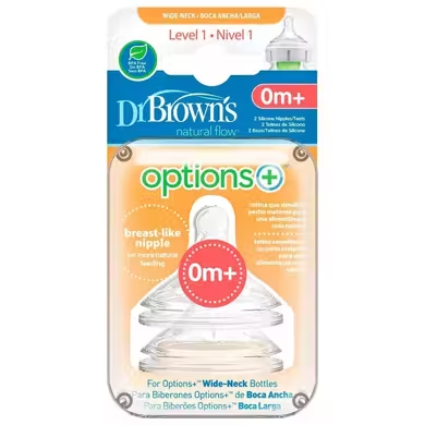 Dr Brown's Tetina Bocal Largo N1 0M+ 2un