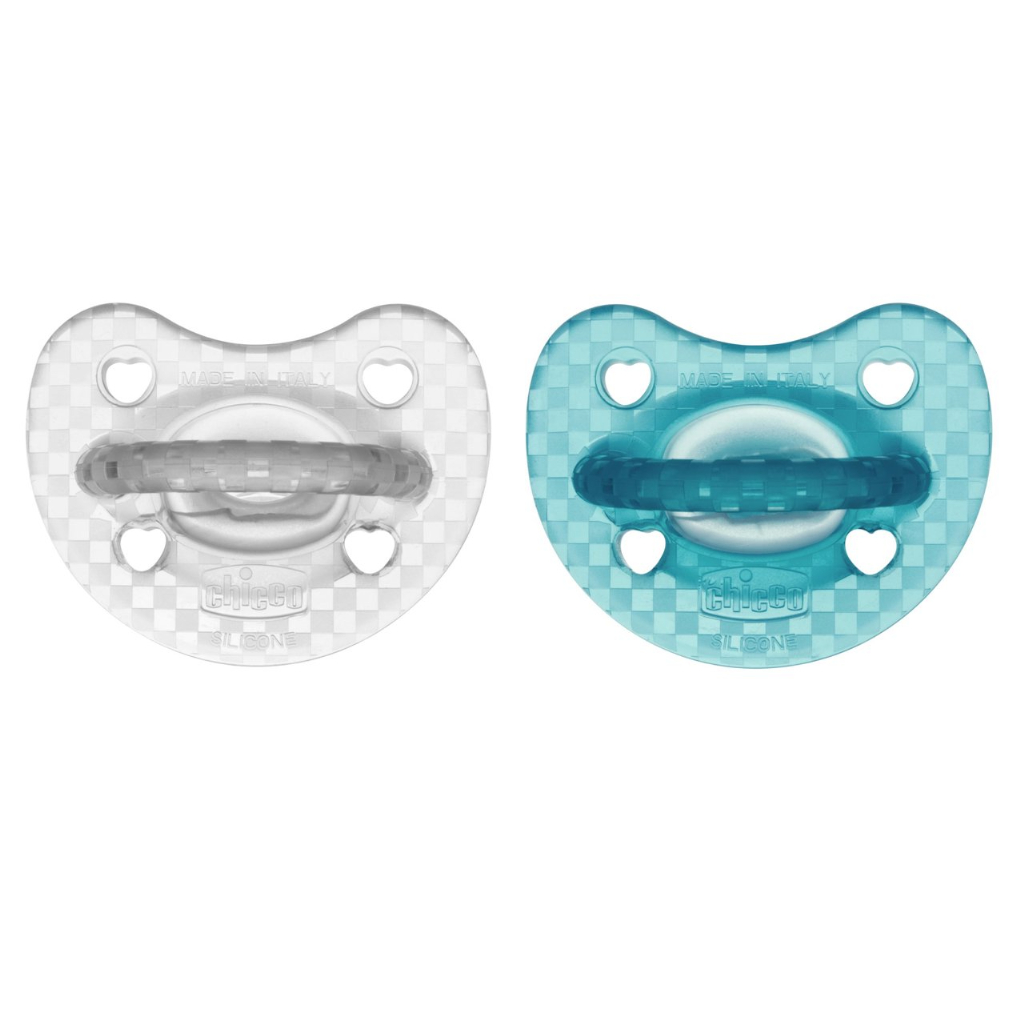 Chicco Phisiof Luxe Chupeta Azul/Transparente 16-36M 2un